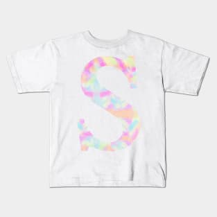 The Letter S Rainbow Design Kids T-Shirt